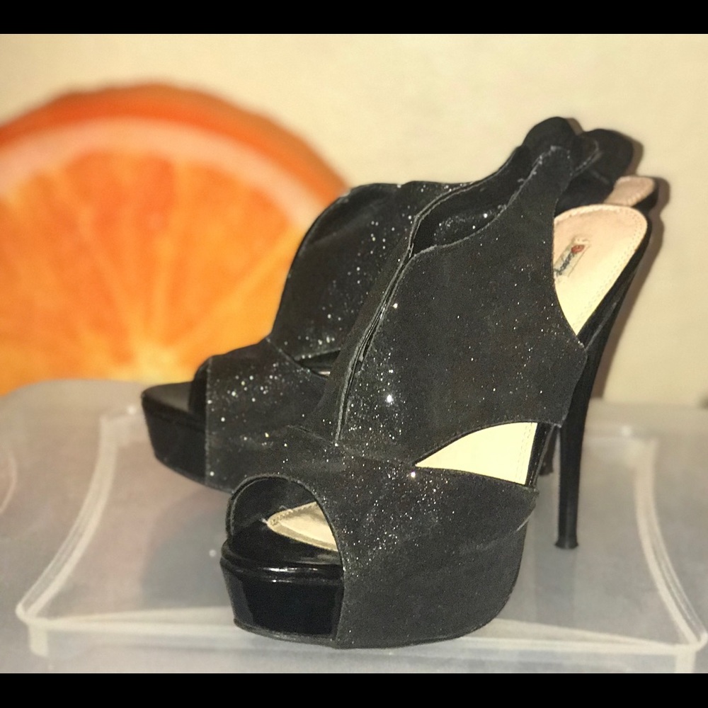 Black platform heels